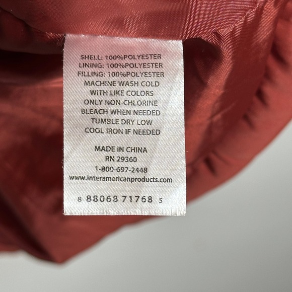 DIP Hooded Puffer Vest Rust Orange Quilted XL - Picture 8 of 8